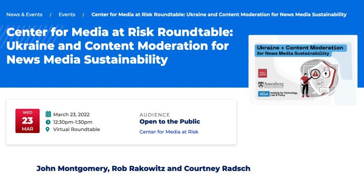 Banner with event information