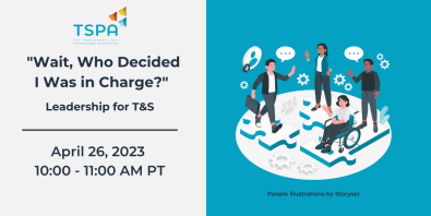 Split white and light blue banner with illustration of persons standing on puzzle pieces with dialogue boxes over their heads. Text displays information on the event.