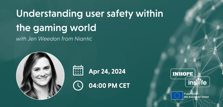 Green banner with image of globe using interconnected dots and headshot of speaker. Image also includes text describing the event.