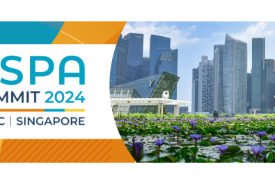 Banner with image of Singapore from Marina Bay Sands. Image include text "TSPA Summit 2024 | APAC | Singapore