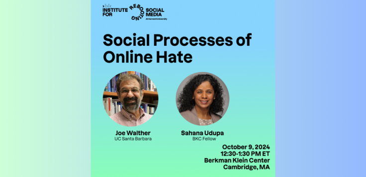 Light green and blue banner with Joe Walther and Sahara Udupa's headshots with text describing the event.