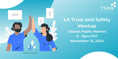 Light blue banner with image of two people high-fiving in glee with text describing the event.