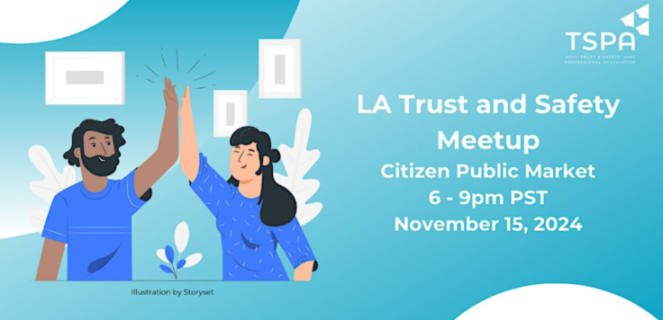 Light blue banner with image of two people high-fiving in glee with text describing the event.