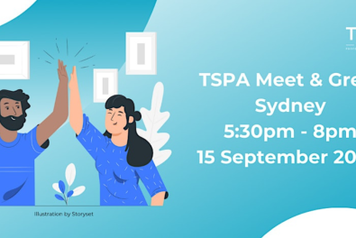 Light blue banner showing 2 people high-fiving with glee.